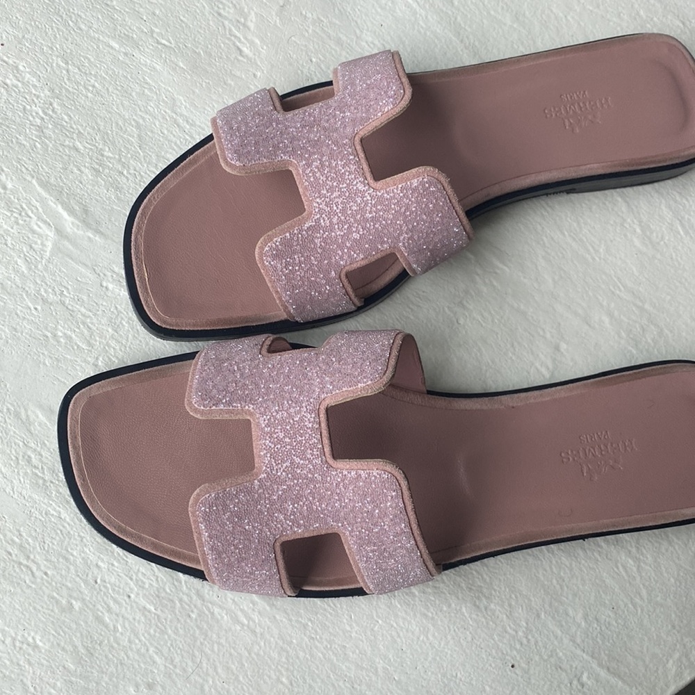 Hermes Oran beaded sandal
